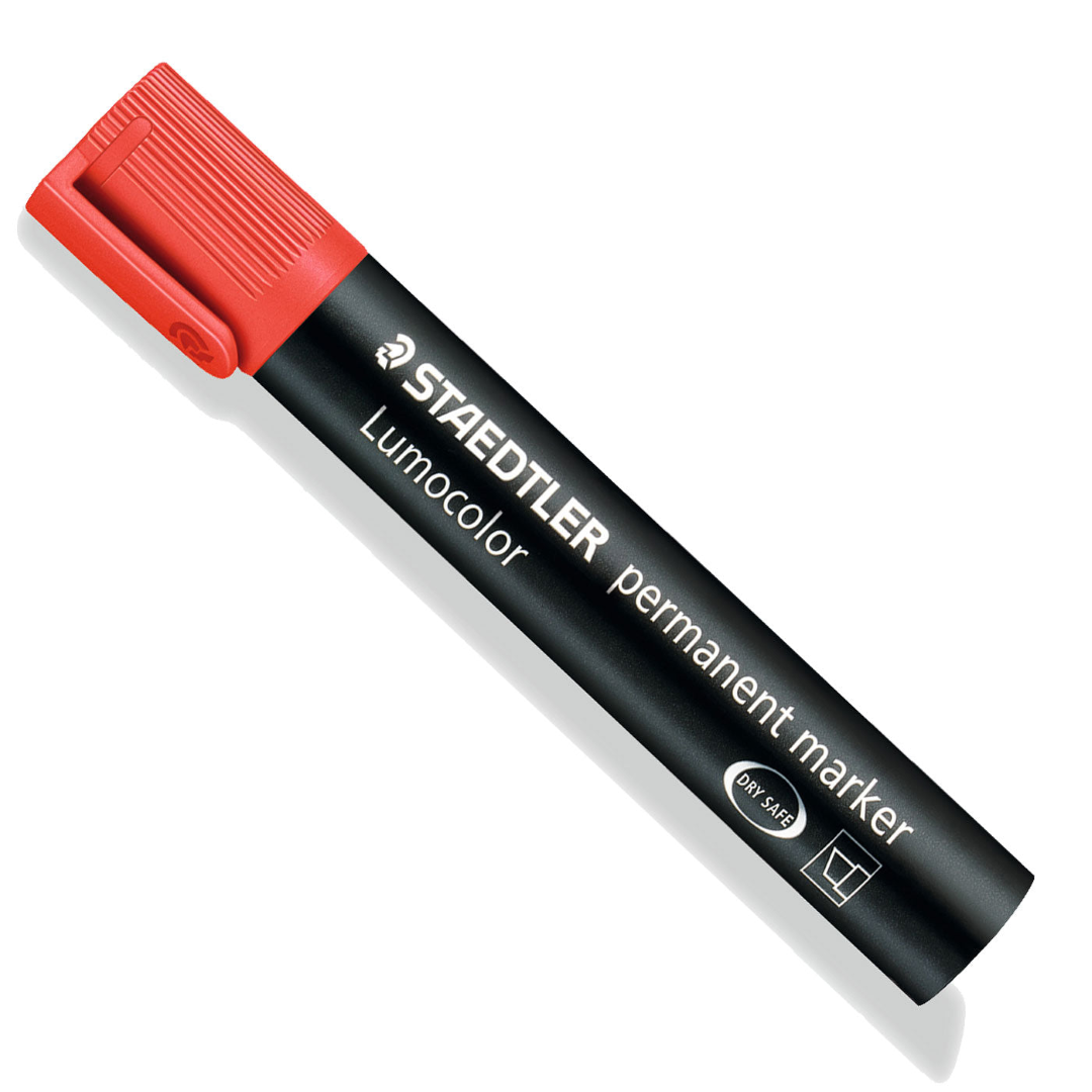 STAEDTLER PERM MARKER CHISEL 350-2 RED